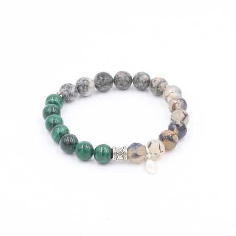Malachite, Jasper & Agate Bracelet