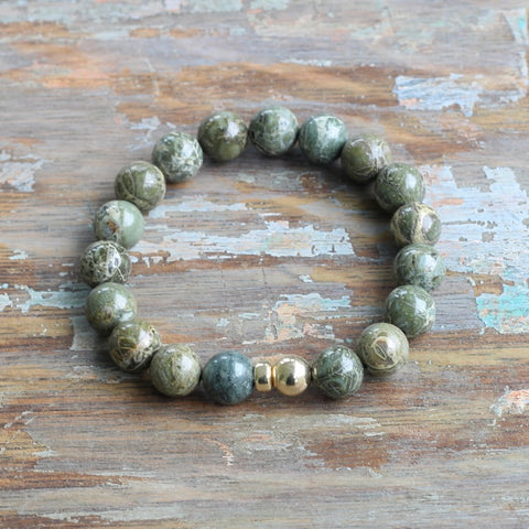 10mm Green Kumbaba Jasper