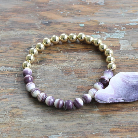 6mm Quahog and 14 Kt Gold-Filled Bracelet