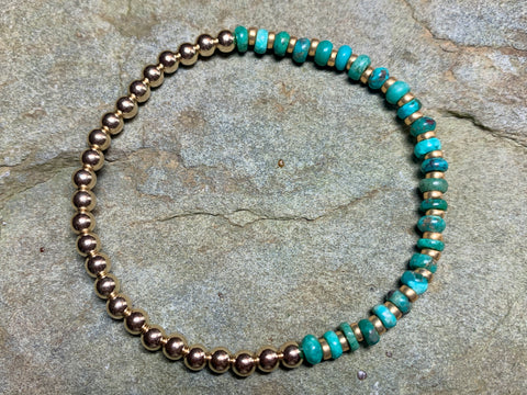 14 kt Gold-Filled and Turquoise