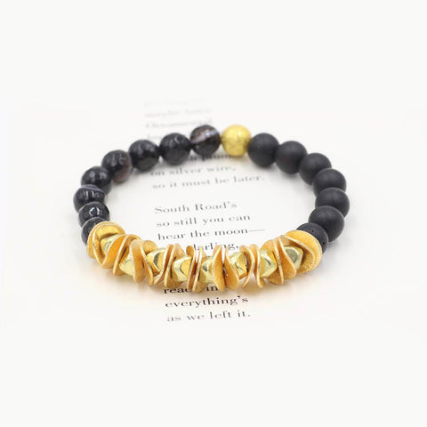 Susan Balaban Designed Healing Bracelet - This black bracelet with matte agate and tourmaline for lifting spirits, giving purpose and meaning.