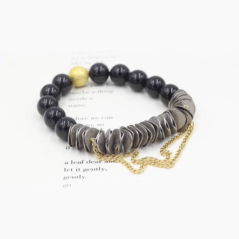 Susan Balaban Designed Healing Bracelet - This black healing yoga bracelet is made of black tourmaline for protection.