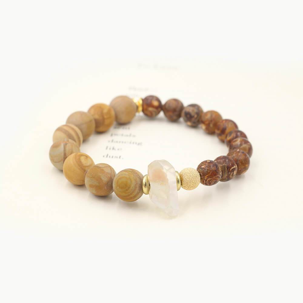 Susan Balaban Designed Healing Bracelet - This tibetan agate bracelet with crystal for seeing potential and what could be